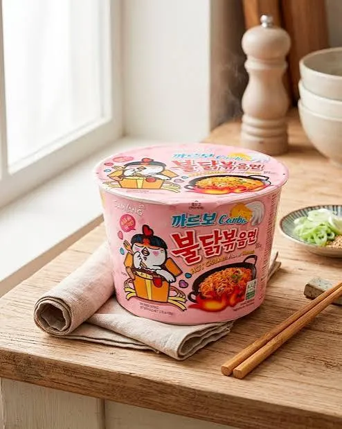 Samyang ramen carbonara picante con pollo