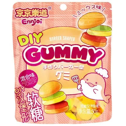 JJLD CARAMELO SABOR FRUTAS MIXTAS, NOMBRE DE FANTASIA: GUMMY HAMBURGUESA 50G